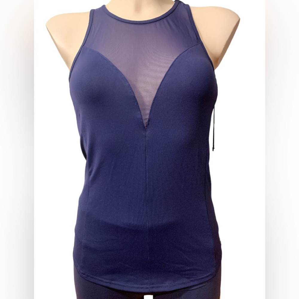 Alo yoga fitted tank S rich navy